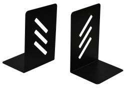 BOOKEND ITALPLAST METAL BLACK