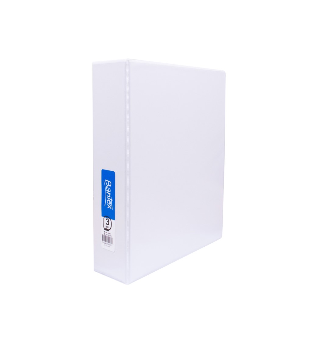 BINDER INSERT BANTEX A4 3 D-RING 50MM WHITE