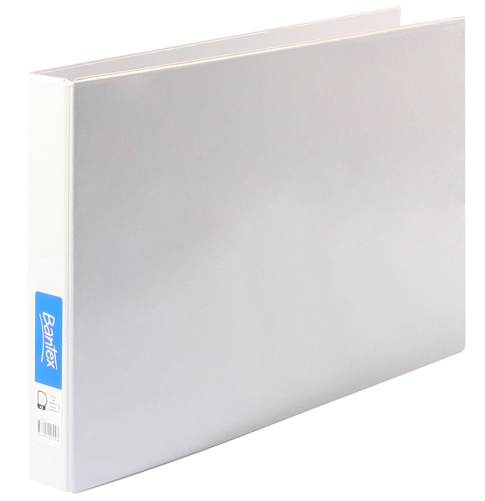 BINDER INSERT BANTEX A3 4 D-RING 25MM LANDSCAPE WHITE