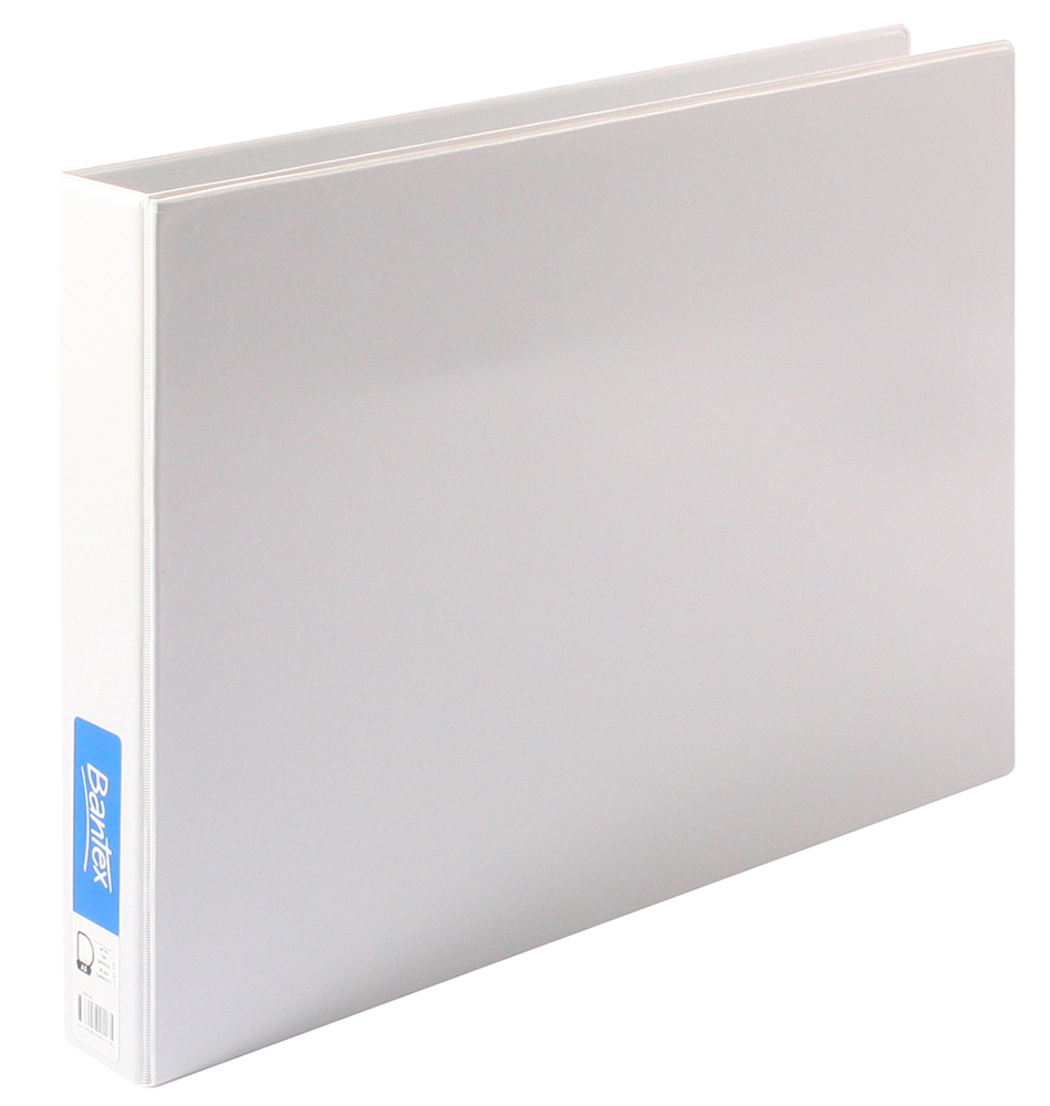 BINDER INSERT BANTEX A3 2 D-RING 38MM LANDSCAPE WHITE