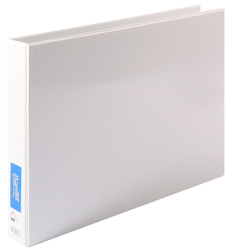 BINDER INSERT BANTEX A3 4 D-RING 38MM LANDSCAPE WHITE