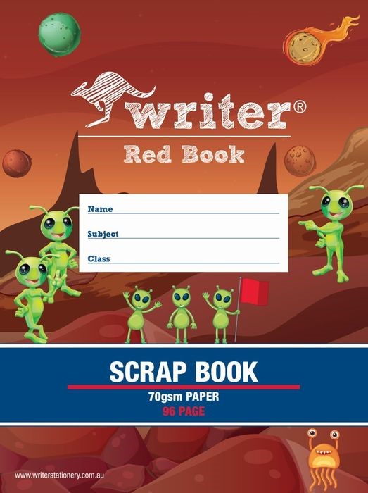 SCRAPBOOK WRITER 330X240MM 70GSM BOARD COVER RED 96PG