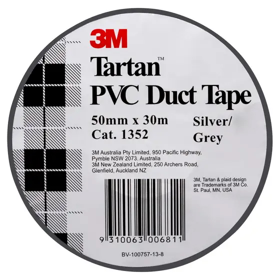 TAPE 3M 50MMX30M TARTAN DUCT 1352 SILVER/GREY