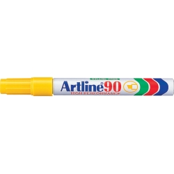 SP- MARKER ARTLINE 90 PERMANENT 5MM CHISEL NIB YELLOW