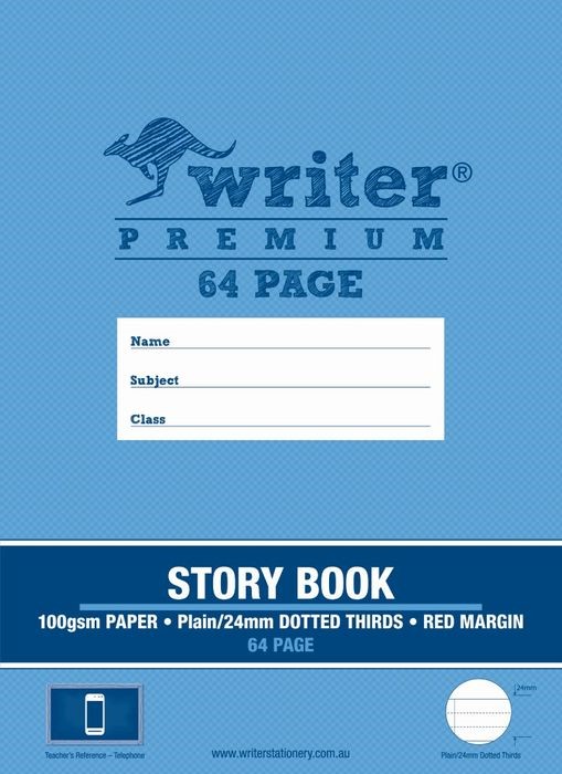 STORY BOOK WRITER PREMIUM 1/2 PLAIN 1/2 24MM DOT 1/3+MARGIN 64PG TELEPHONE