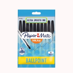 PEN PAPERMATE INKJOY 100ST 1.0MM MED BLACK PK10