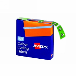 SP- LABELS COLOUR CODING AVERY 25X38MM 4 SIDE TAB LIGHT GREEN PK500