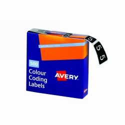 SP- LABELS COLOUR CODING AVERY 25X38MM 5 SIDE TAB DARK GREEN PK500