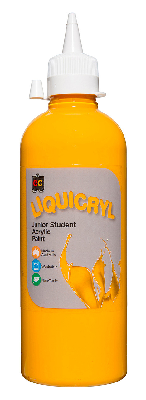 SP- PAINT EC 500ML LIQUICRYL JUNIOR STUDENT ACRYLIC WARM YELLOW