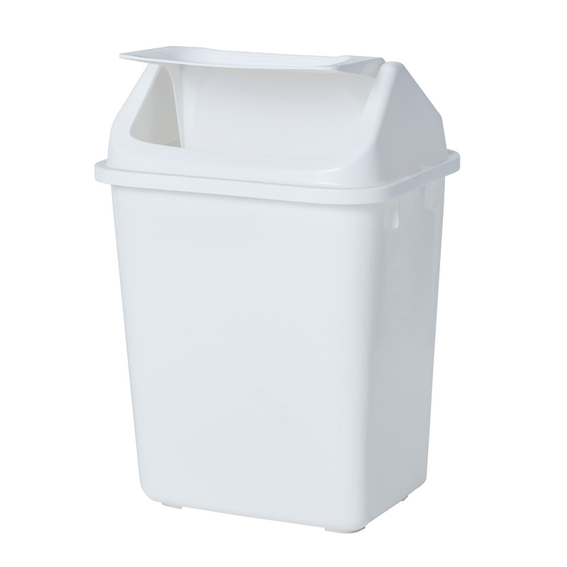 BIN COMPASS 38L RECTANGULAR WHITE PUSH
