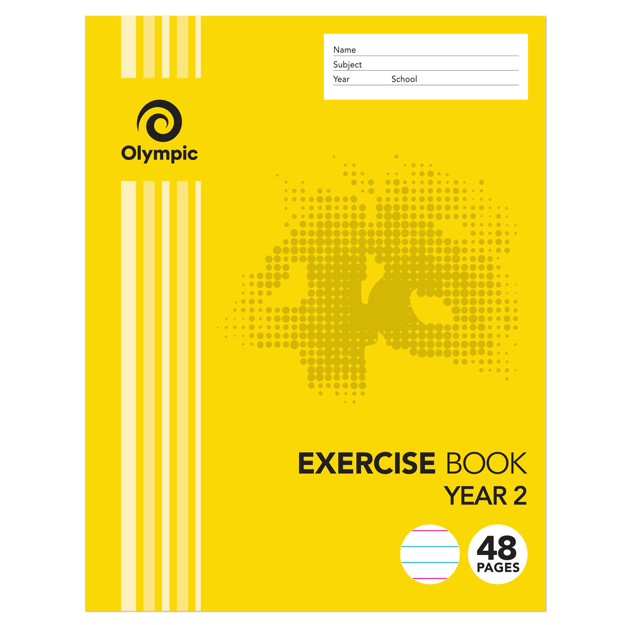 EXERCISE BOOK OLYMPIC 225X175MM YEAR 2 48PG