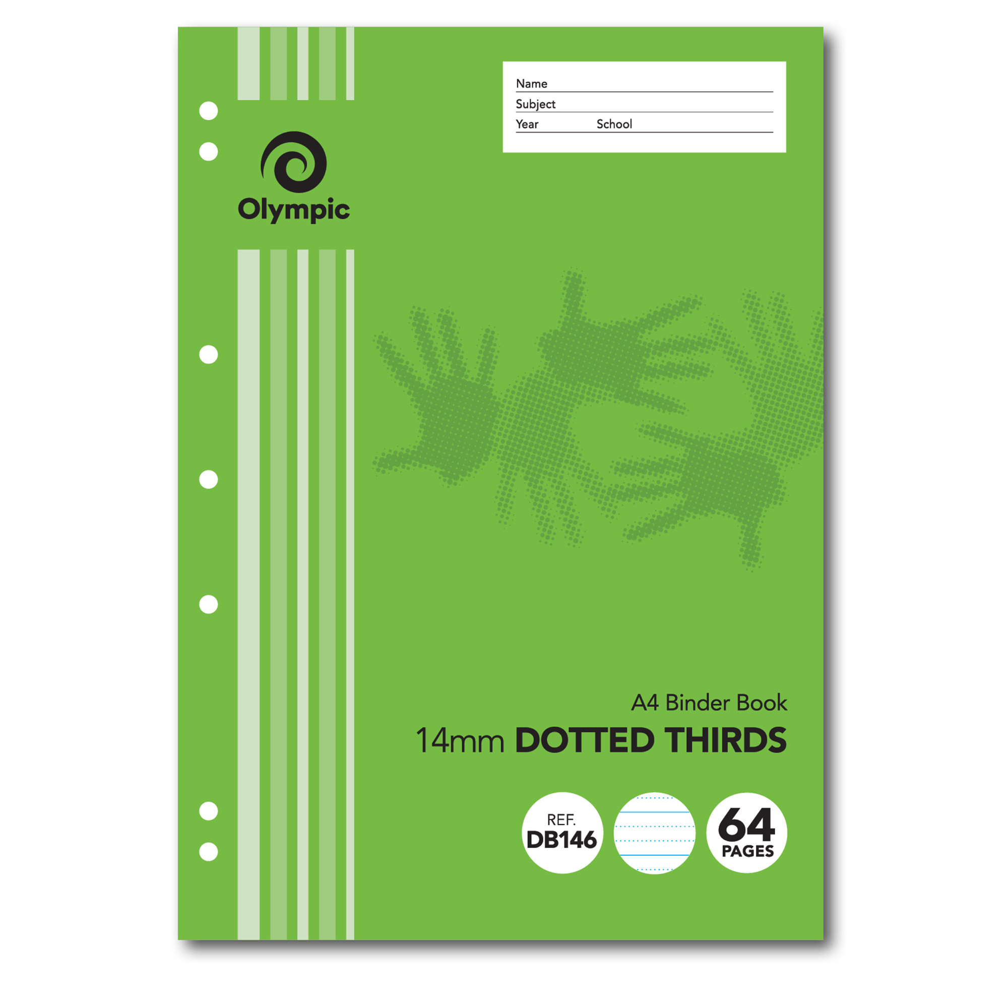 BINDER BOOK OLYMPIC A4 14MM DOTTED THIRDS 64PG