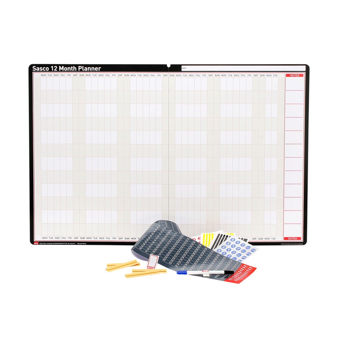 PLANNER SASCO 910X605MM 12 MONTH