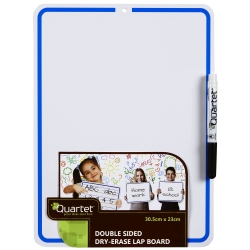 WHITEBOARD QUARTET 230X305MM 2 SIDED LAP BOARD