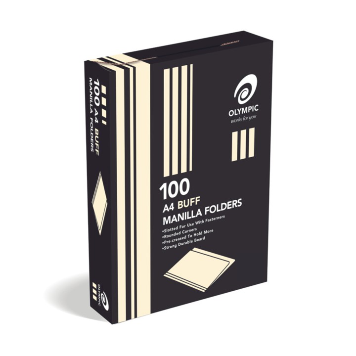 SP- MANILLA FOLDERS OLYMPIC A4 BUFF BX100