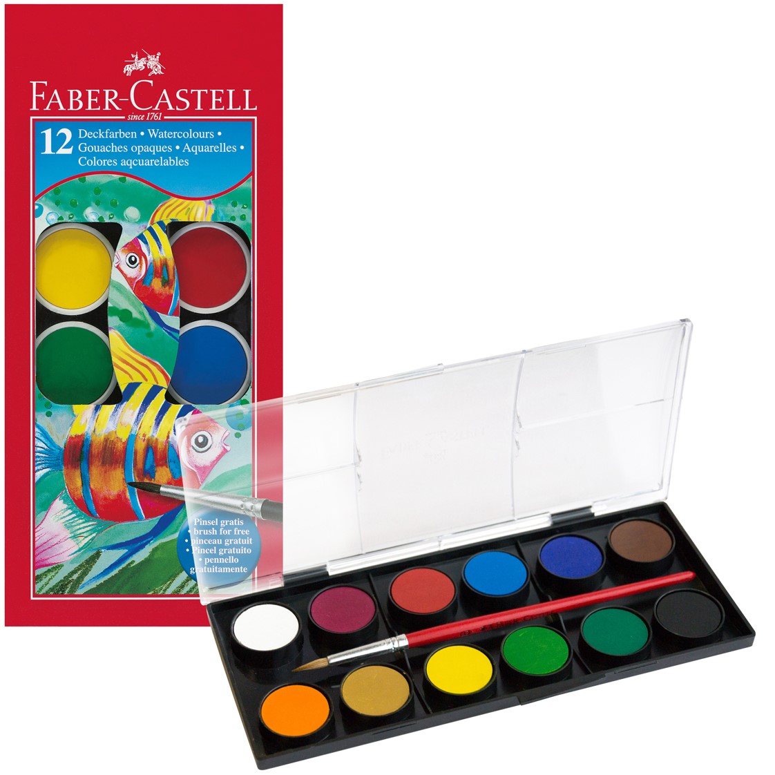 PAINT FABER-CASTELL 12 WATERCOLOURS