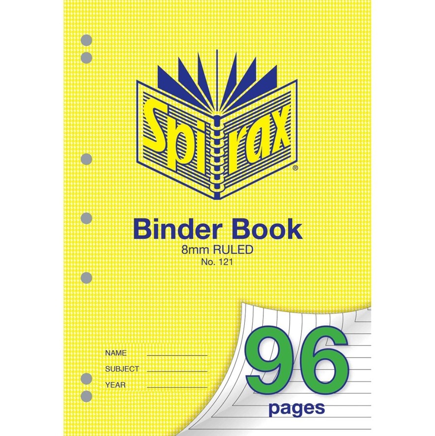 SP- BINDER BOOK SPIRAX A4 121 8MM RULED 96PG