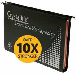 SUSPENSION FILE CRYSTALFILE PP DOUBLE CAPACITY 10'S W/TABS & INSERTS