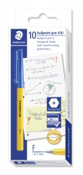 PEN STAEDTLER BP STICK 430 FINE BLUE
