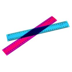 RULER MARBIG 30CM FLUORESCENT PLASTIC