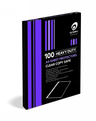 SHEET PROTECTORS OLYMPIC A4 COPYSAFE HEAVY DUTY BX100