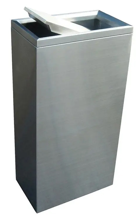 SP- SWING BIN COMPASS 40L RECTANGULAR STAINLESS STEEL