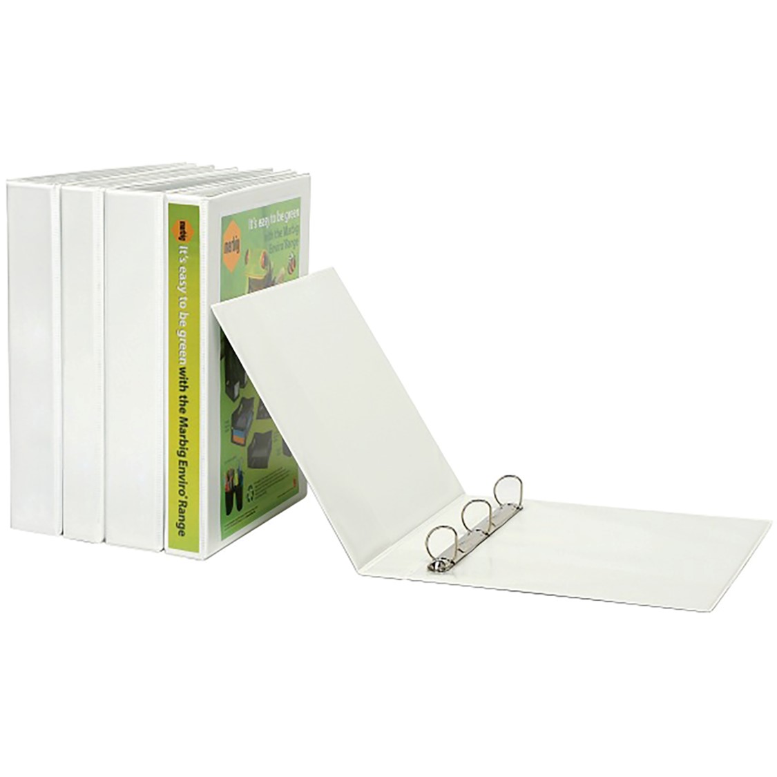 SP- BINDER MARBIG A4 CLEARVIEW 3 D-RING 65MM WHITE