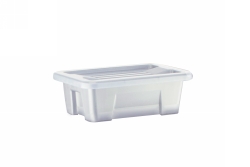 STORAGE+ BOX WITH LID ITALPLAST 1 LITRE GRAPHITE
