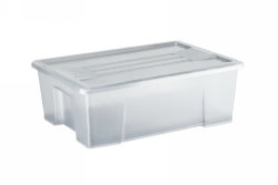 STORAGE+ BOX WITH LID ITALPLAST 10 LITRE GRAPHITE