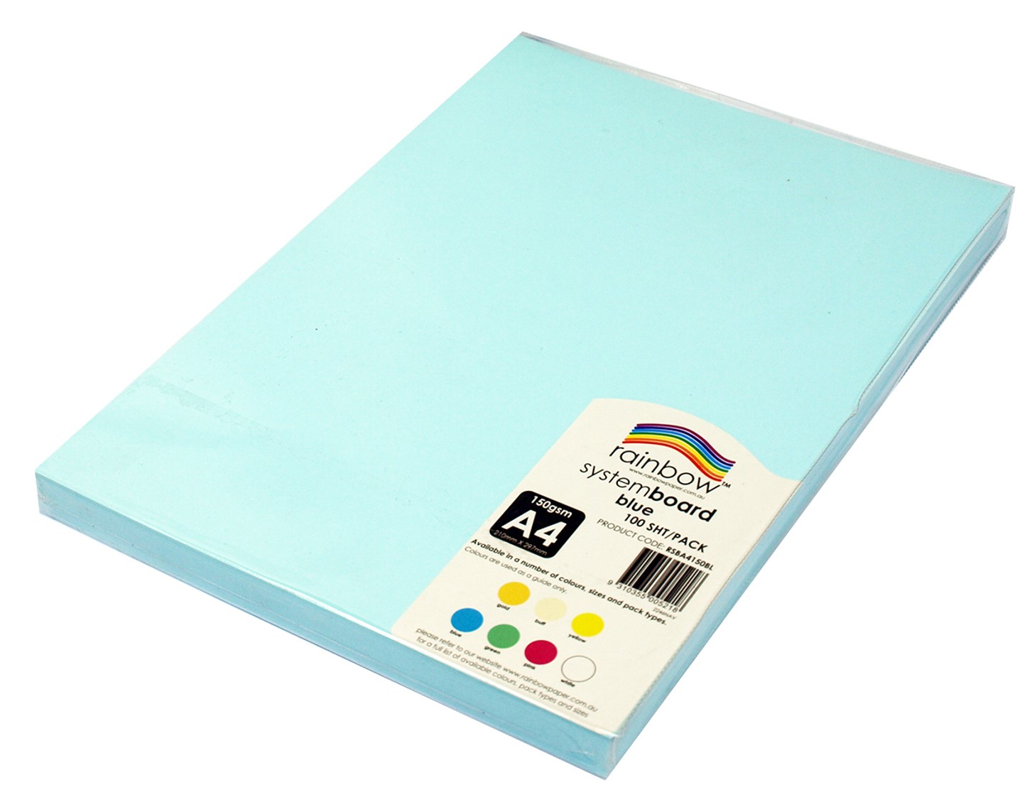 SP- SYSTEM BOARD RAINBOW A4 150GSM BLUE PK100