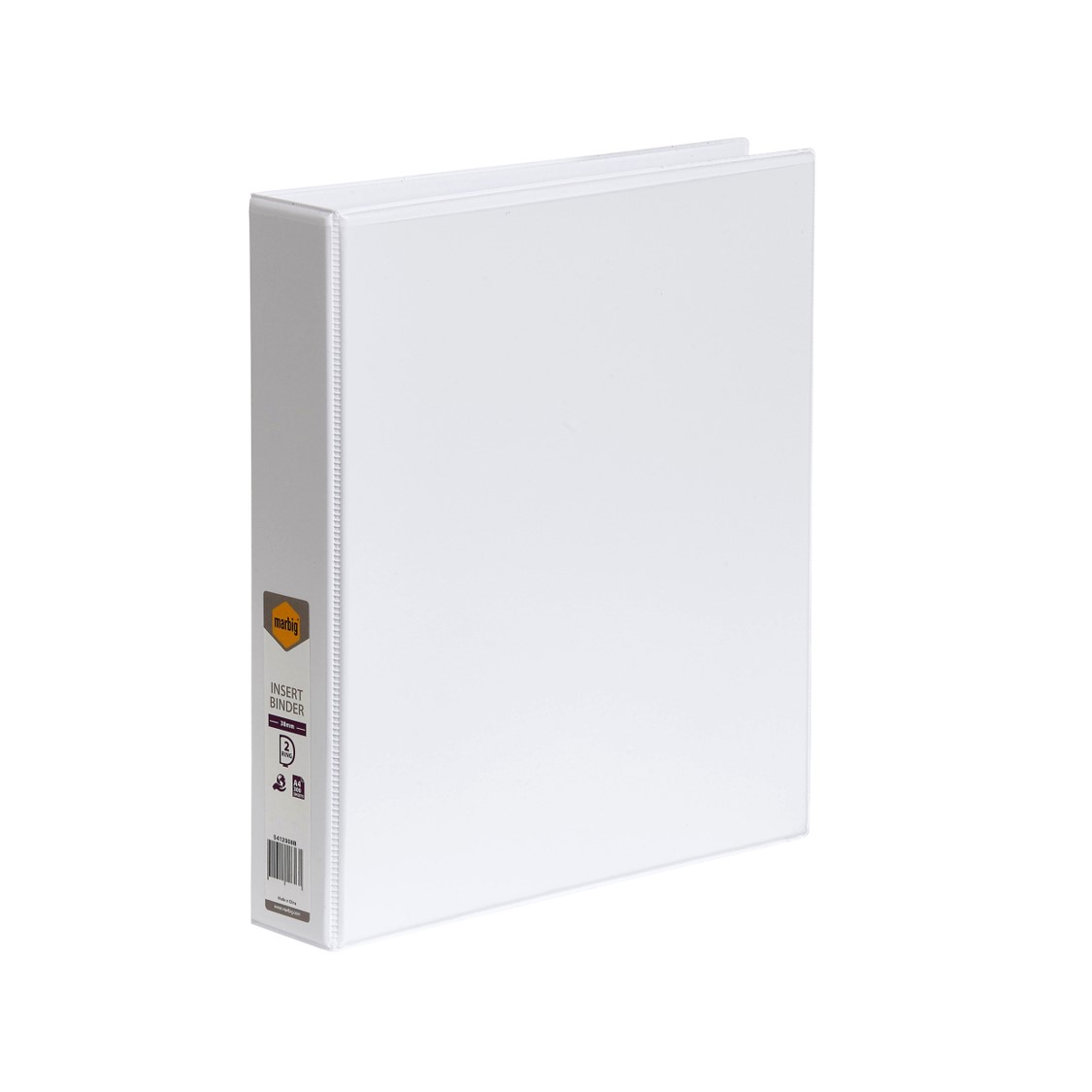 BINDER INSERT MARBIG A4 CLEARVIEW 2 D-RING 38MM WHITE