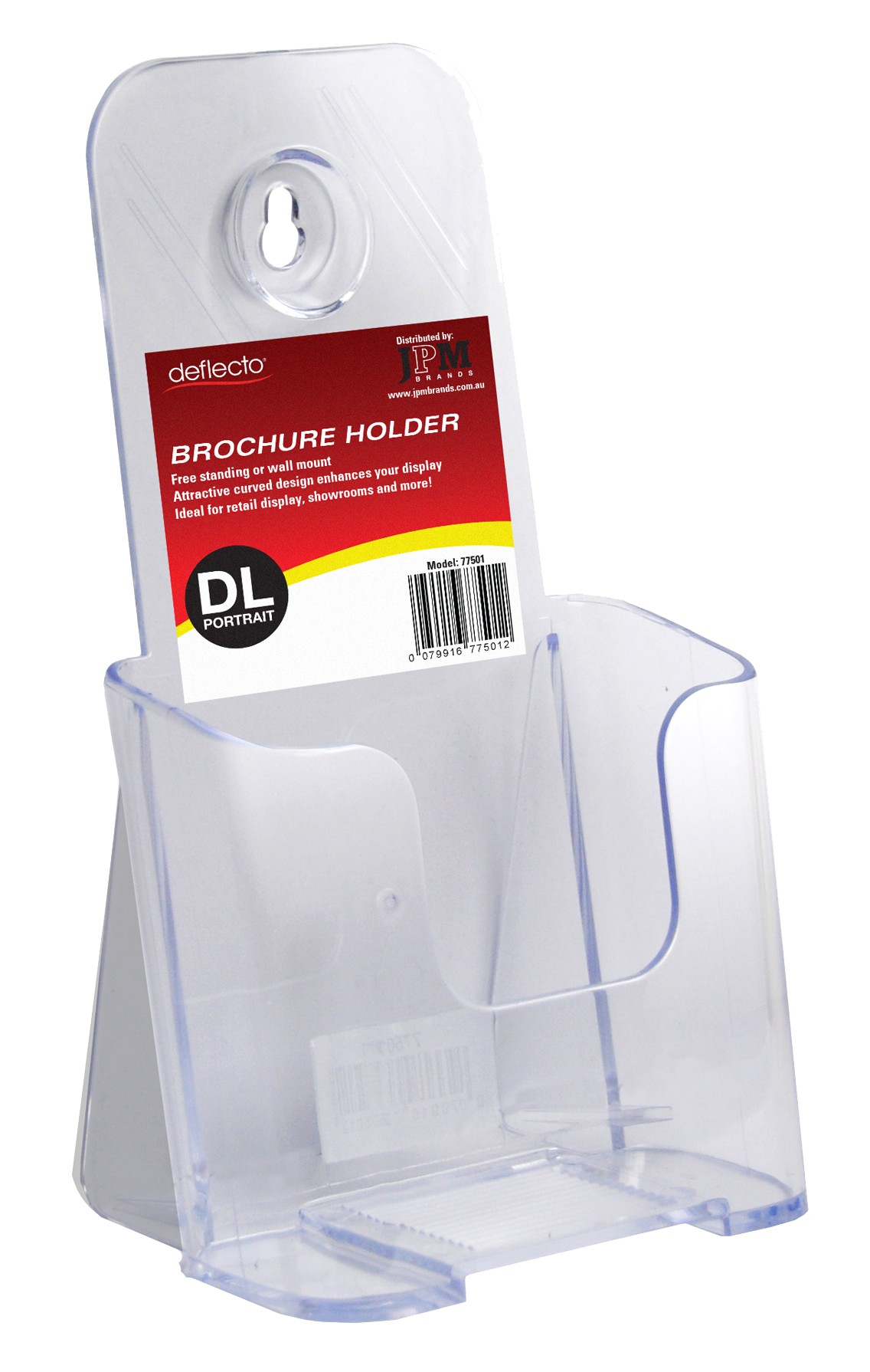 BROCHURE HOLDER DEFLECTO DL F/S WALL MOUNT 77501
