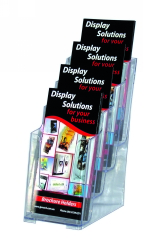 DEFLECTO BROCHURE HOLDER DL F/S W/M 4 POCKET 77701