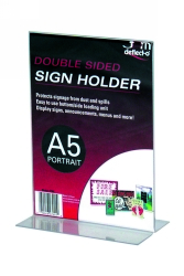 DEFLECTO DOUBLE SIDED DOCUMENT HOLDER A5 PORTRAIT 47901