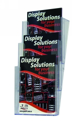 STACKABLE WALL UNIT DEFLECTO A4 3-TIER CLEAR 77331
