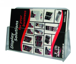 BROCHURE HOLDER DEFLECTO A4 F/S LANDSCAPE 3MM 77001L