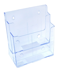 BROCHURE HOLDER DEFLECTO A4 2 POCKET 2 TIER CLEAR