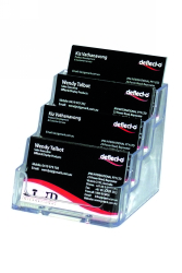 BUSINESS CARD HOLDER DEFLECTO 4 COMPARTMENTS