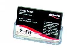 BUSINESS CARD HOLDER DEFLECTO L/S SINGLE POCKET 70101