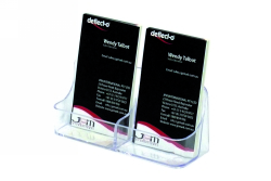 DEFLECTO BUSINESS CARD HOLDER VERTICAL 2 POCKET 70401
