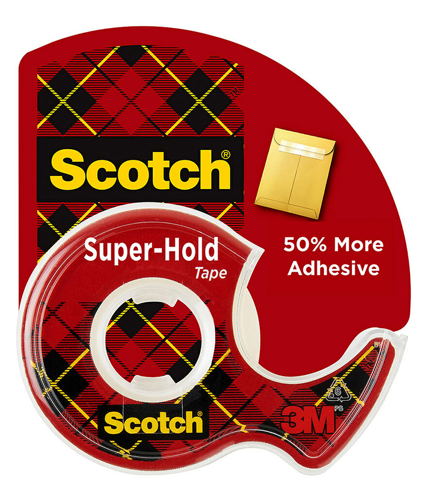 TAPE SCOTCH 19MMX16.5M SUPER HOLD ON DISPENSER 198