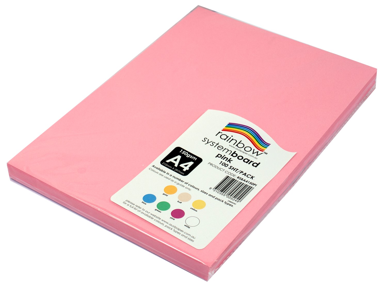 SP- SYSTEM BOARD RAINBOW A4 150GSM PINK PK100