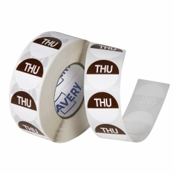 SP- LABEL AVERY 24MM THURSDAY REMOVABLE BROWN/WHITE 1000/ROLL