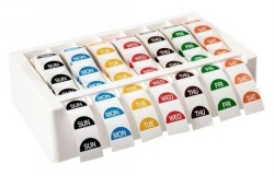 SP- DAY LABEL DISPENSER KIT AVERY 273X70X159MM INC MON-SUN 24MM LABELS WHIT