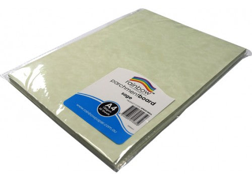 PARCHMENT PAPER RAINBOW A4 90GSM ACID FREE SAGE PK25