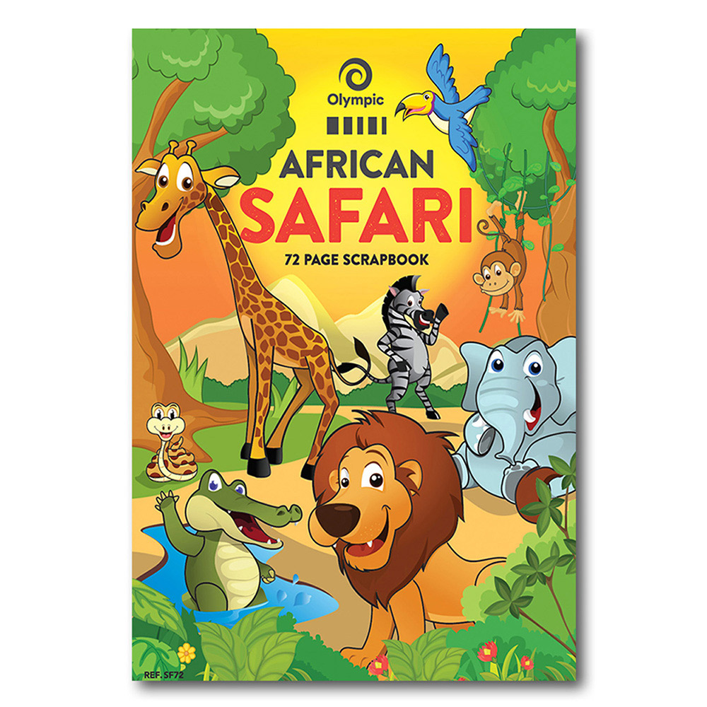 SCRAPBOOK OLYMPIC AFRICAN SAFARI 80GSM 335X240MM 72PG