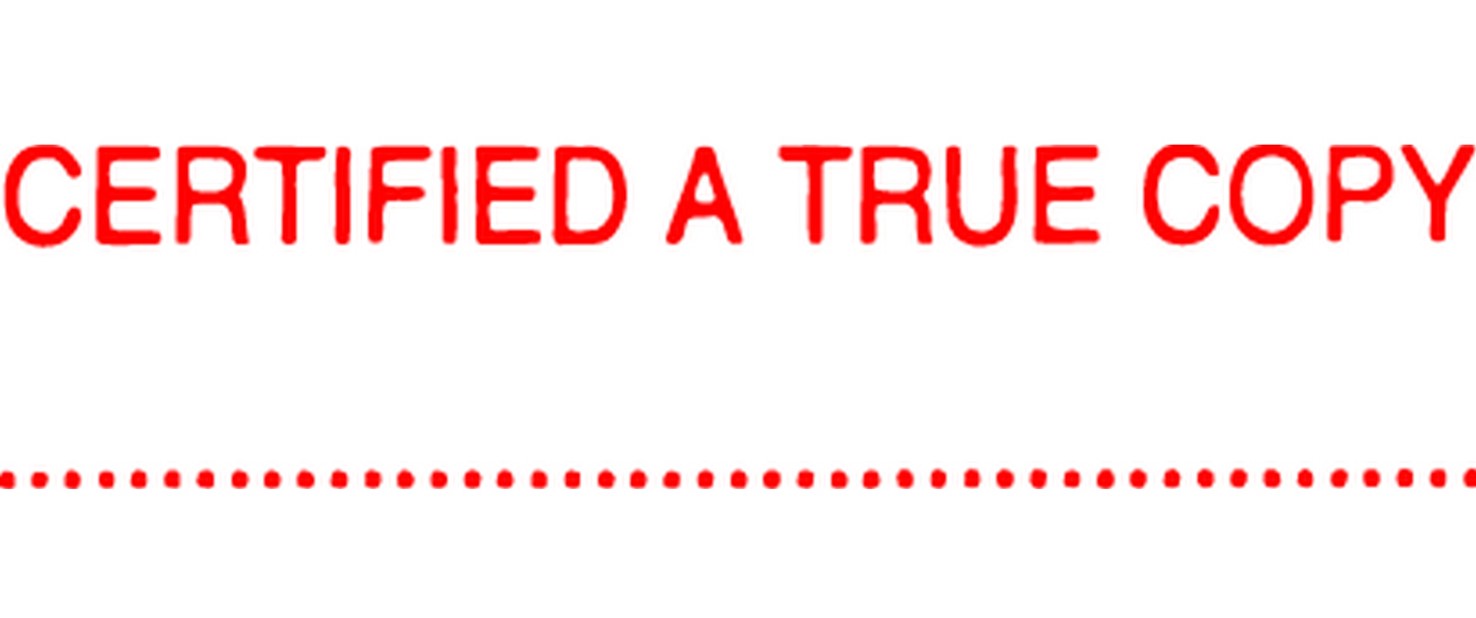 SP- X-STAMPER #1541 CERTIFIED A TRUE COPY RED