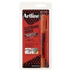 SP- MARKER ELECTRICIANS ARTLINE DUAL NIB PERMANENT ORANGE HS