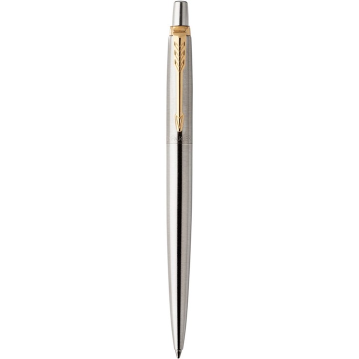 PEN PARKER JOTTER BALLPOINT STAINLESS STEEL GOLD TRIM