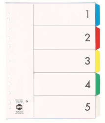 DIVIDERS MARBIG A4 PVC EXTRA WIDE 5 TAB